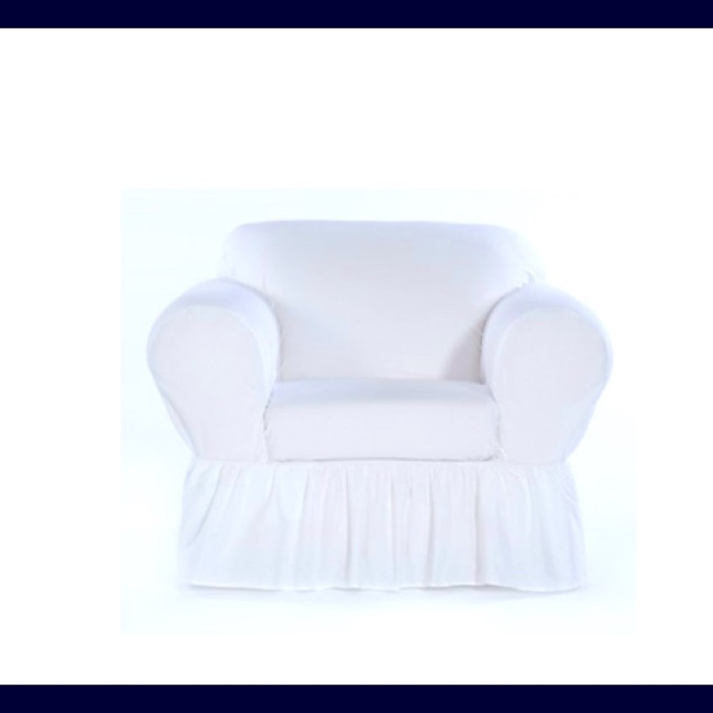 White Cotton Duck Chair Slipcover Simply Shabby Chic